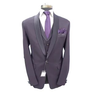 Purple Solid 3pc Tuxedo