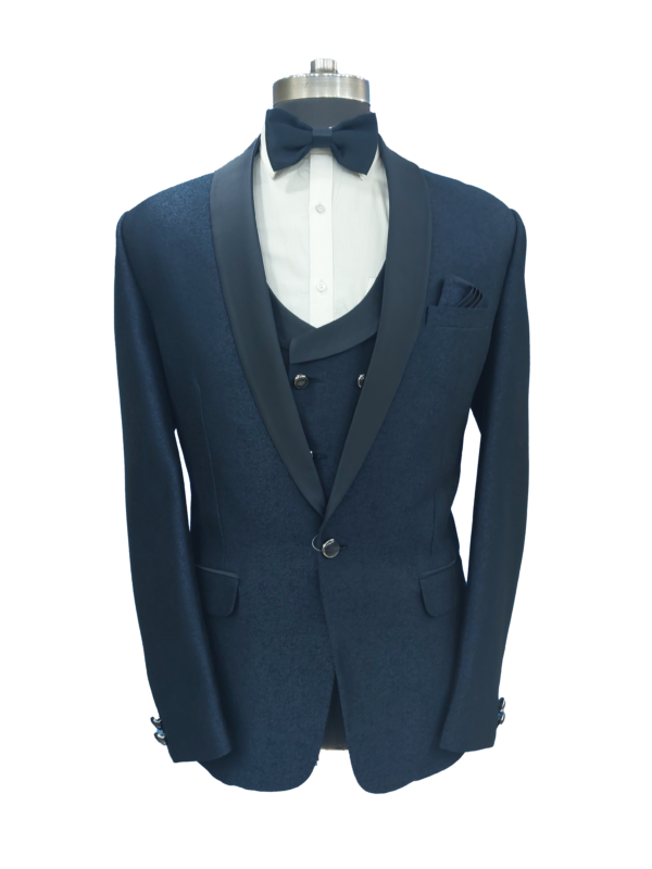 Top Gun Blue Textured 3pc Tuxedo (5pc Set)