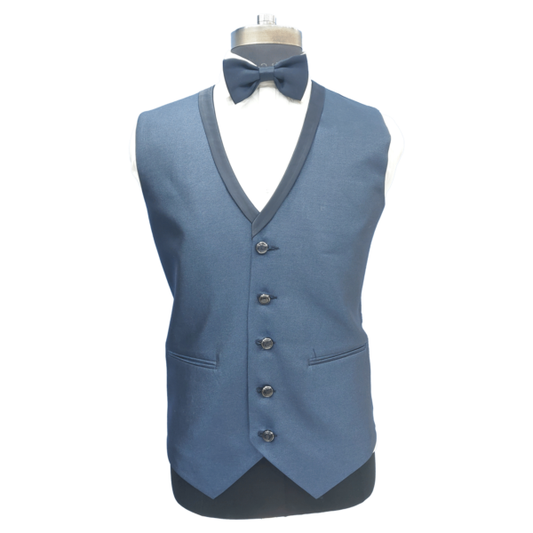 silver blue vest